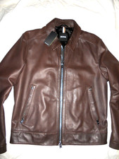 Hugo Boss Recent BOSS Quality Lamb soft Leather Jacket Size uk 38R/M"EUR/IT 48R
