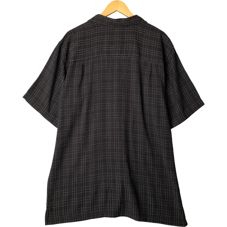 Camisa de Colección Cherokee Patrón a Cuadros Manga Corta Cuello Abierto Rayón Caja Para Hombre... Foto 2 de 4