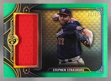 2022 Topps Triple Threads Stephen Strasburg Jumbo Relic Emerald /27 #SJR3-SS1