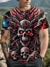 Gothic Skull 3D All Over Print T-shirt