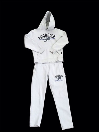 Hoodrich Mens Full tracksuit Grey Mens Size Small Angels Print