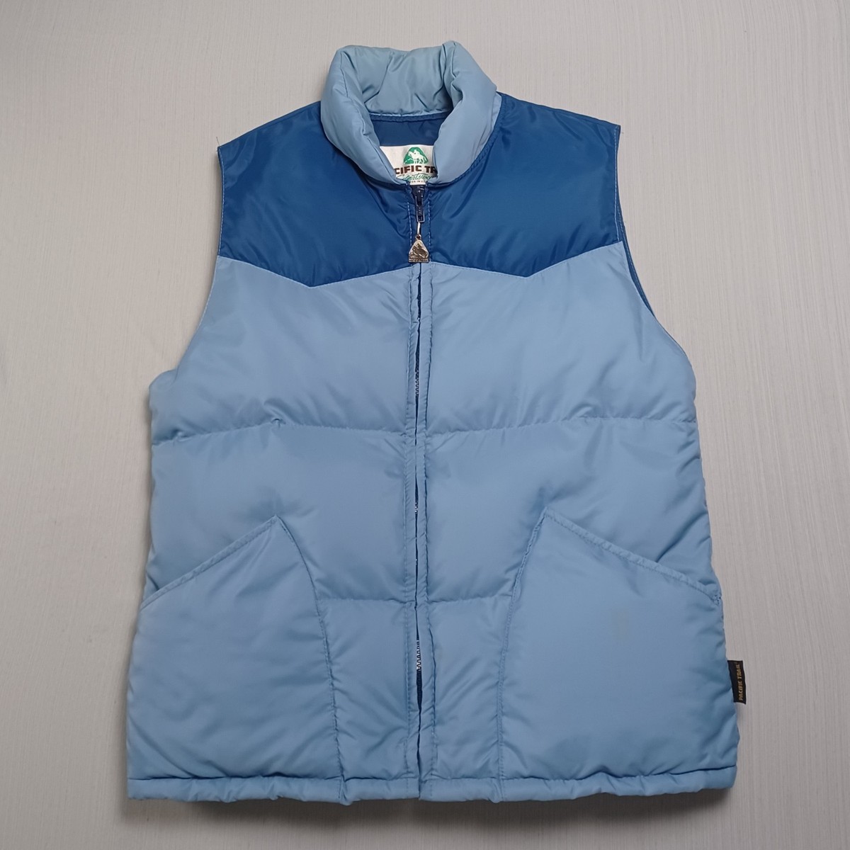 Vtg 80s Pacific Trail Sportswear Down Puffer Vest Mens Medium Blue 