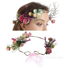 Floral Crown Wedding Bride Flower Headband Garland Crown Festival Party