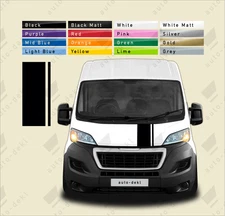 Fits Vauxhall Opel Movano (2021-On) - Bonnet Stripe Decal Motorhome Camper Van