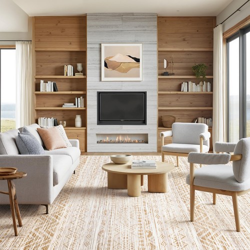 8x10 Area Rug for Living Room Moroccan Washable Rugs Non Slip Indoor Floor Ca... - Picture 7 of 7
