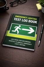 Emergency Lighting Test Logbook A4 – Fire Safety Record Book 100 Pages 