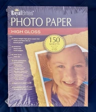 Royal Brites High Gloss Photo Paper 8.5" x 11" 225 gsm 150 Sheets New Sealed