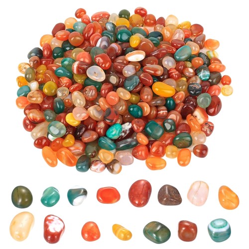 Bunte Steine 900g Halbedelsteine Achat 8-13mm für DIY Dekoration Bastelset Bunte Steine 900g Halbedelsteine Achat 8-13mm für DIY Dekoration Bastelset
