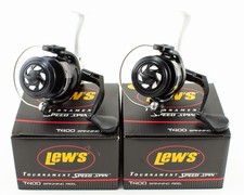 (LOT OF 2) LEW'S TOURNAMENT SPEED SPIN T400 5.2:1 GEAR RATIO SPINNING REEL