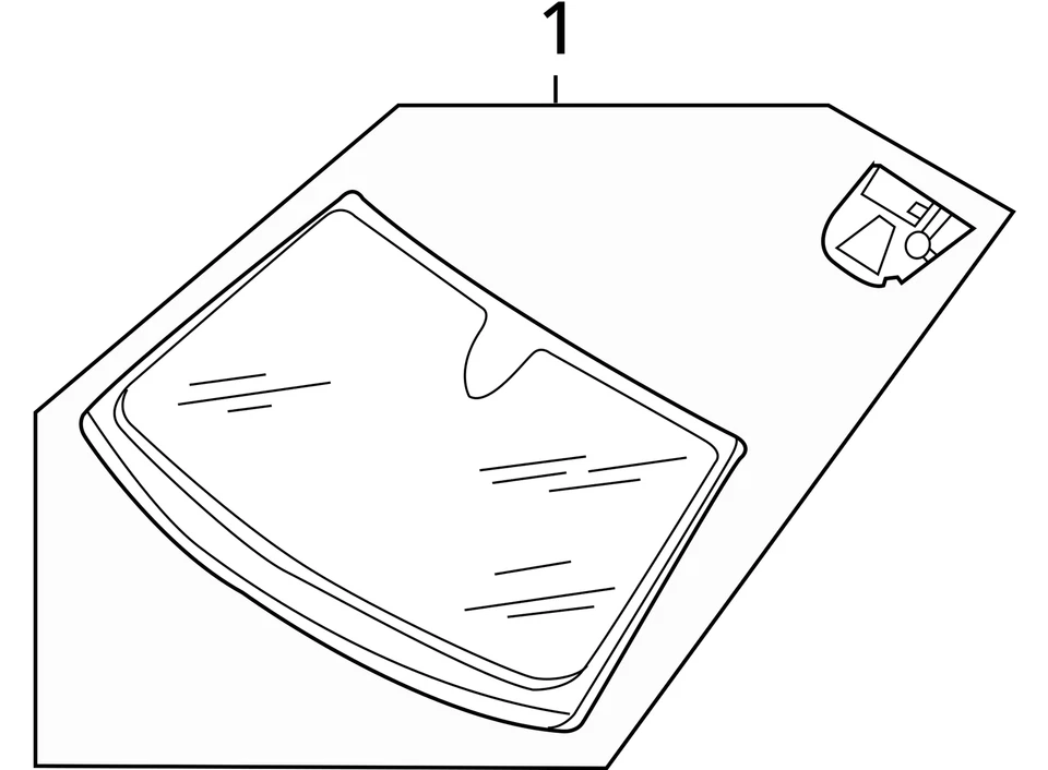 (LOCAL PICKUP ONLY) Windshield Glass With Head-up Display Opt KS1 Fits 12-18 AUD - Image 4 of 4