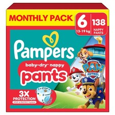 Baby-Dry Nappy Pants Paw Patrol Edition Size 6, 138 Nappies, 13kg-19kg, Month... 0.36 per nappy