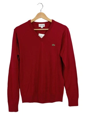 Lacoste Pull Homme Rouge Laine Col V Classique (EU 46, INT XS) - Photo 1/3