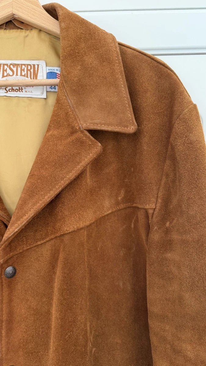 Schott Western 395 Suede Made in USA Vintage