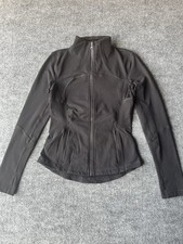 Lululemon Define Jacket Womens 8 Black Full Zip Thumbholes Pockets Athletic