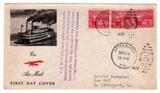 #681 Ohio River 1929 FDC - Planty #10 Buchanan Pittsburgh PA
