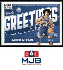 2024-25 Hoops Winter Jared McCain Rookie Greetings #9 Philadelphia 76ers