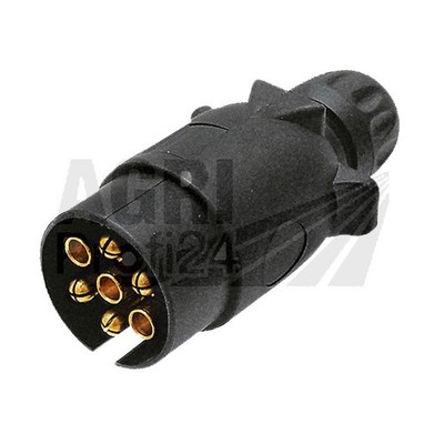 Stecker 7-polig Kunststoff für KFZ Traktor Anhänger Kipper Unimog Schlepper