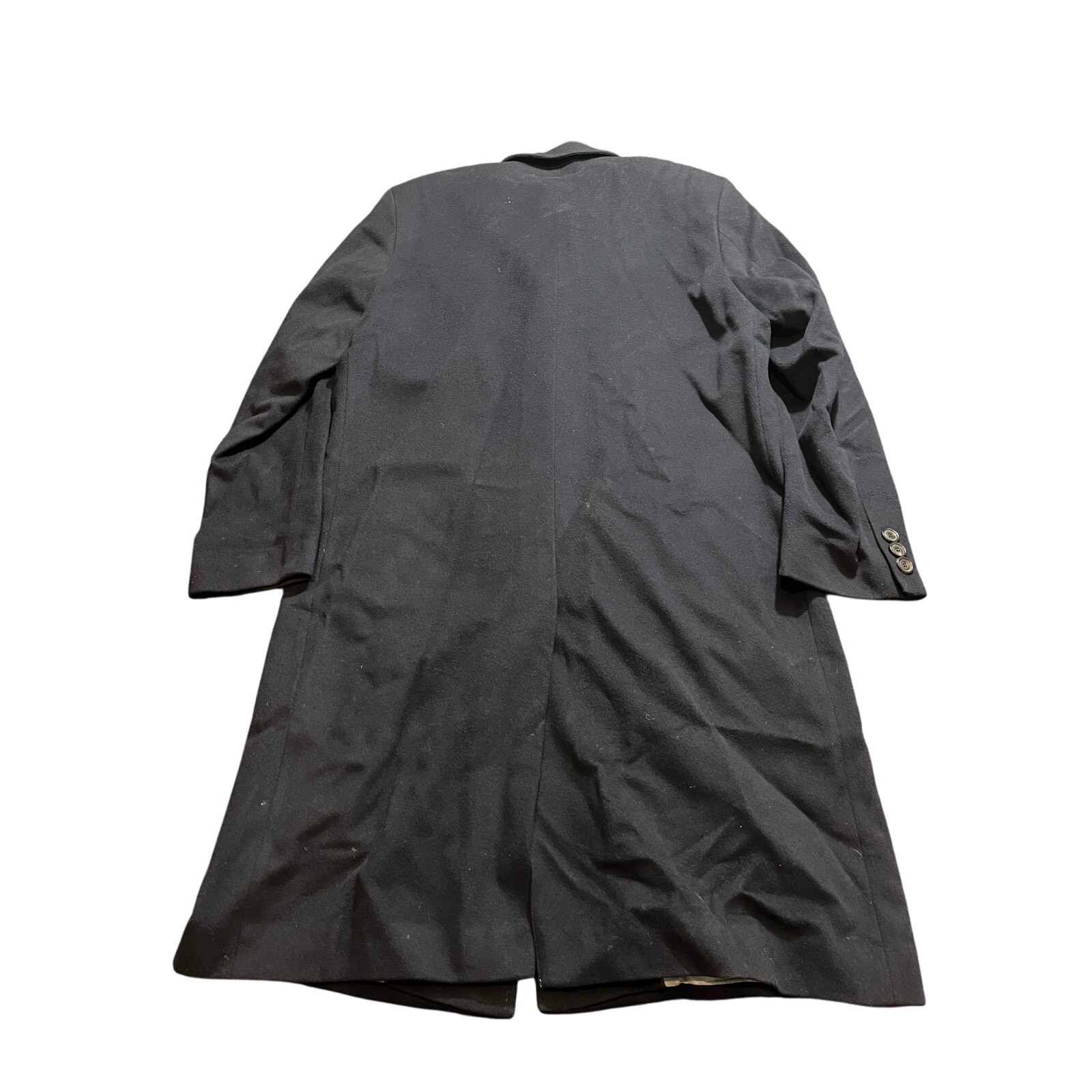 HUGO BOSS Mens Morgan navy Blue Virgin Wool Blend Overcoat Coat Size 42R thumbnail 4