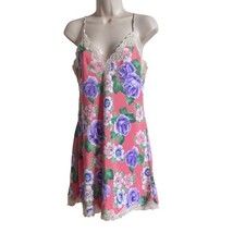 Victoria's Secret 80s Vintage Camisole Gold Label Floral Pink Purple Roses Small