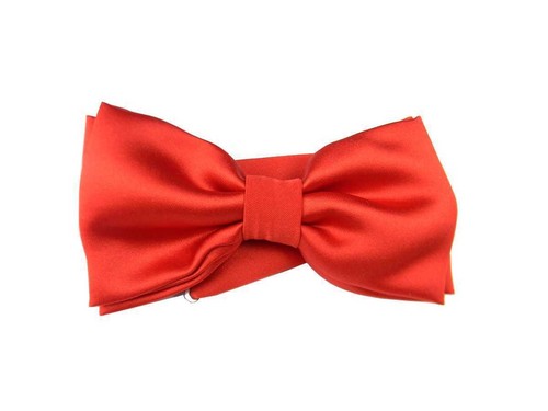 Bande-écharpe De Smoking Homme Rouge Satin Poli Élégant Avec & Sans Nœud - Imagen 2 de 6