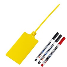 400Pcs Plastic Seals Shipping Label Tags, Writable Marker Big Sign Tie for Lo...