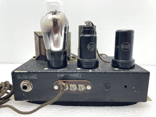VINTAGE TUBE AMPLIFIER 1940/50's UNION MADE HYTRON 6YZ5 G RCA RADIOTRON 6SQ7
