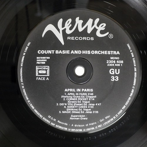 COUNT BASIE ORCHESTRA APRIL IN PARIS VERVE 2304408 France VINYL LP - Picture 2 of 2