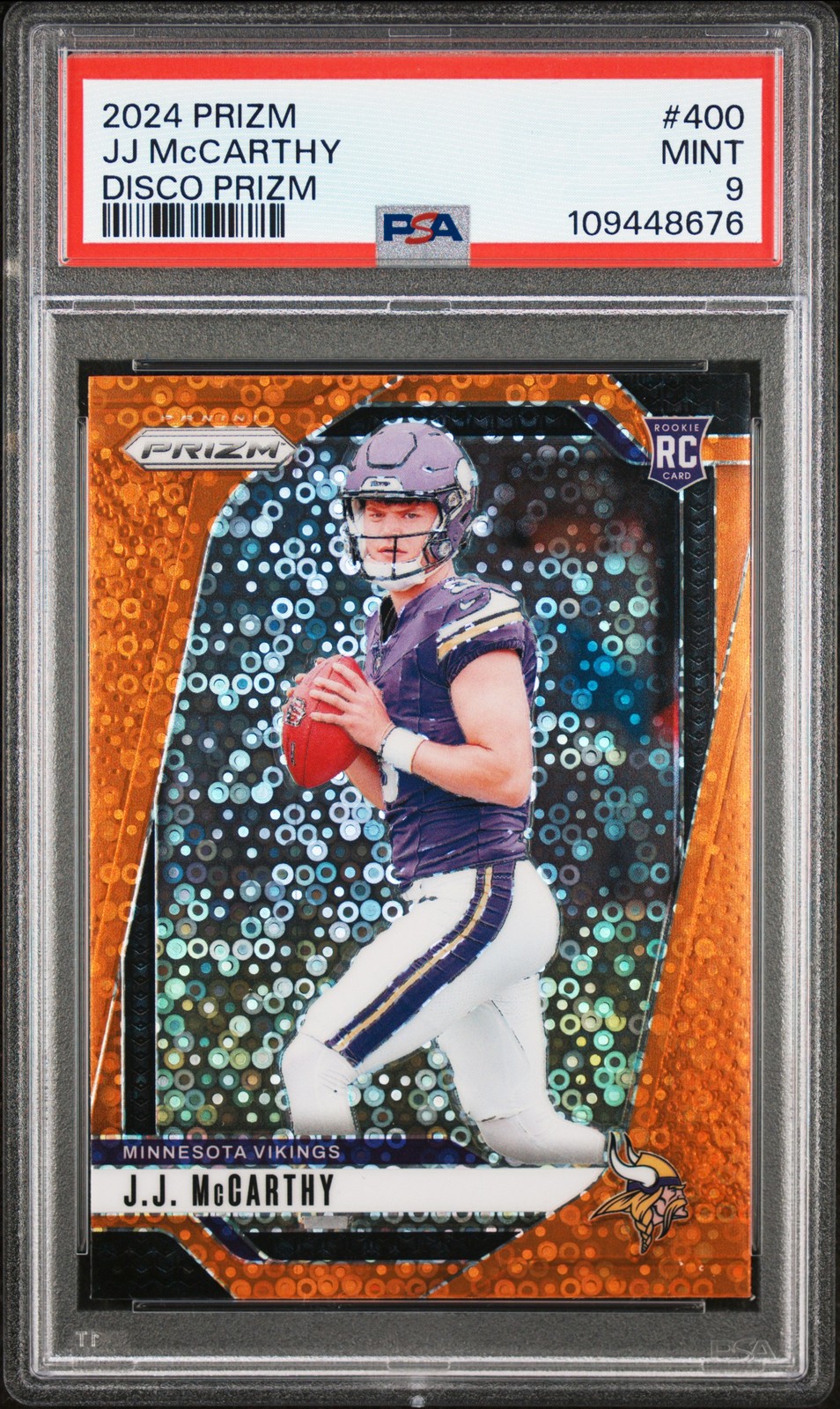 2024 PANINI PRIZM DISCO PRIZM #400 JJ MCCARTHY PSA 9