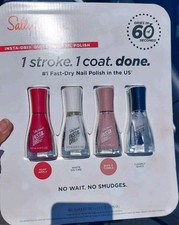 4X SALLY HANSEN INSTA DRI QUICK DRY NAIL POLISH -4 PIECES DRIES IN 60 SECONDS
