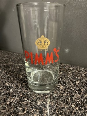 PIMM S Cocktail Glass NOS British Barware Gin Drinkware 1840 Crown Logo
