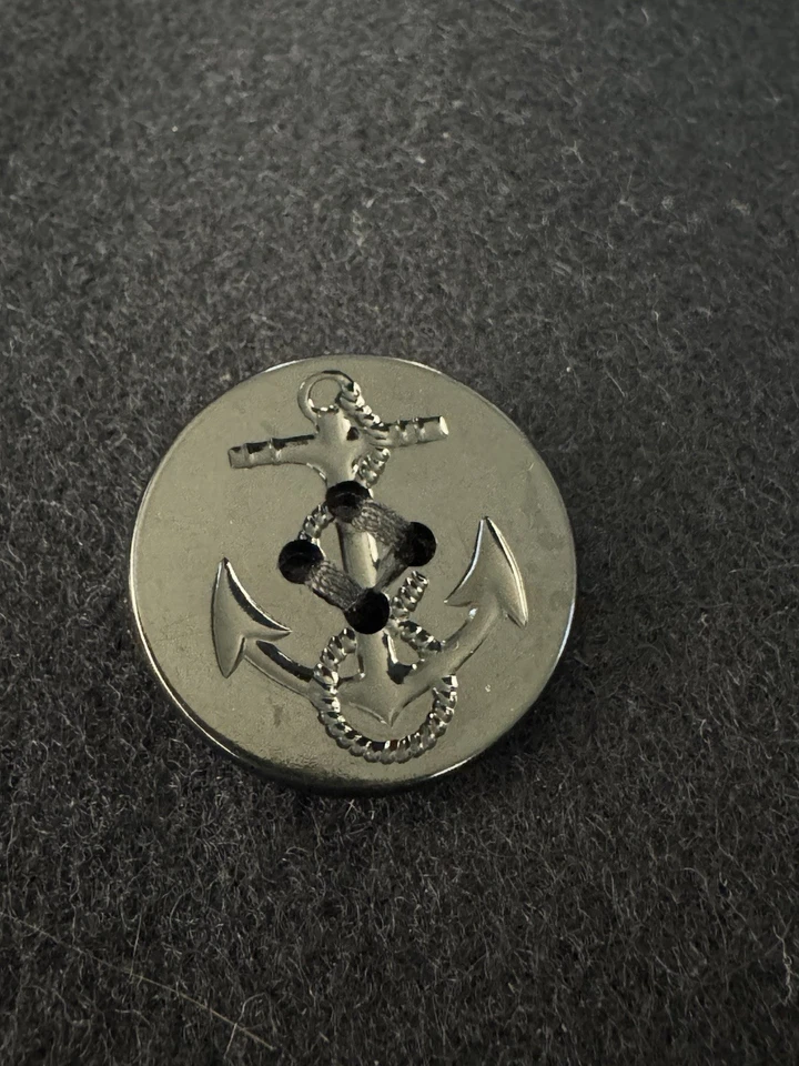 LL Bean Sterlingwear Peacoat XXL Tall Black Wool Anchor Collection USA - Image 3 of 4