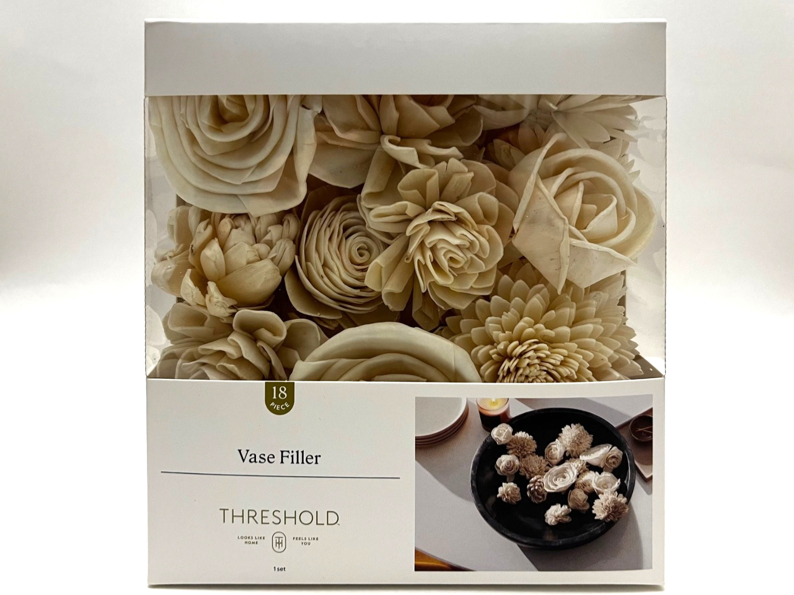 Threshold by Target - Vase Filler - 18 Piece - Off White Flowers - NEW-  thumbnail 2