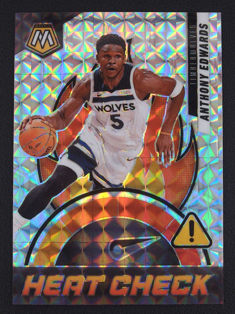 Anthony Edwards 2024-25 Panini Mosaic Silver Reactive Heat Check #14