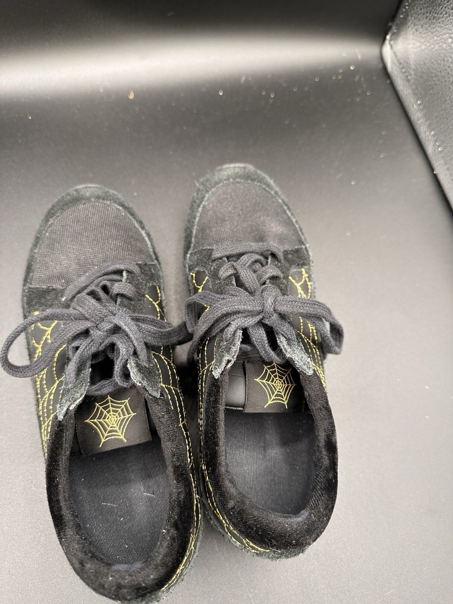 Unique🔥 Charlotte Olympia Work It Black Spider Web Trainers