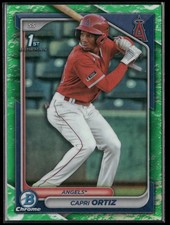 2024 Bowman #BCP-73 Capri Ortiz Chrome Prospects Lunar Glow Refractors
