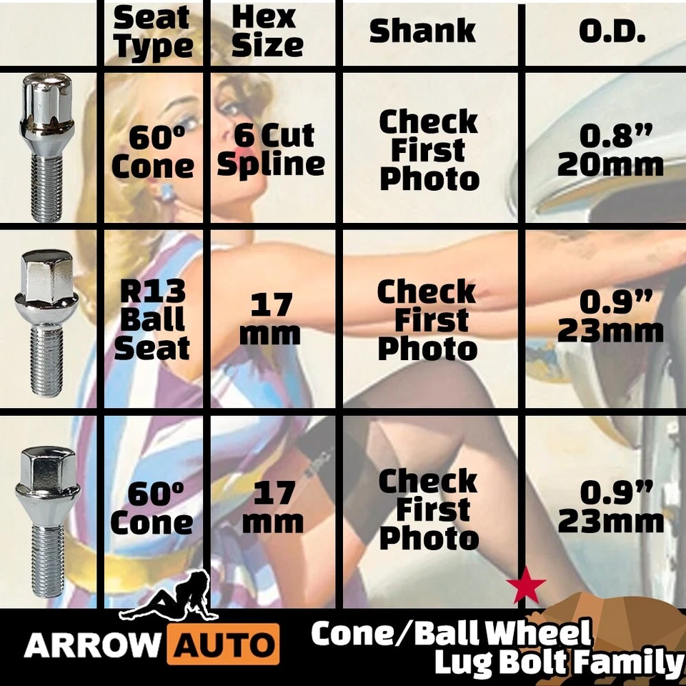 20x Black 14x1.5 Lug Bolt 50mm Fit C300/GLA250 &Mercedes StockRim 20-25mm Spacer - Image 2 of 4