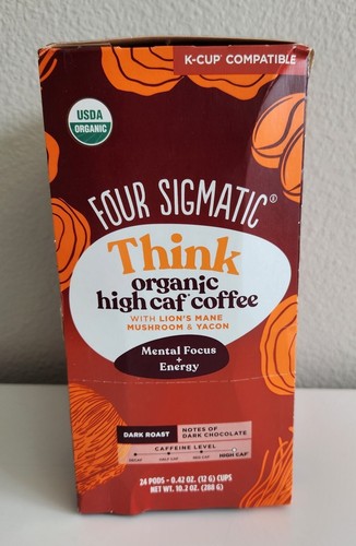 Four Sigmatic Mushroom Coffee K-Cups Organic Fair Trade Dark Roast Think 24 Ct - 第 3/4 張圖片