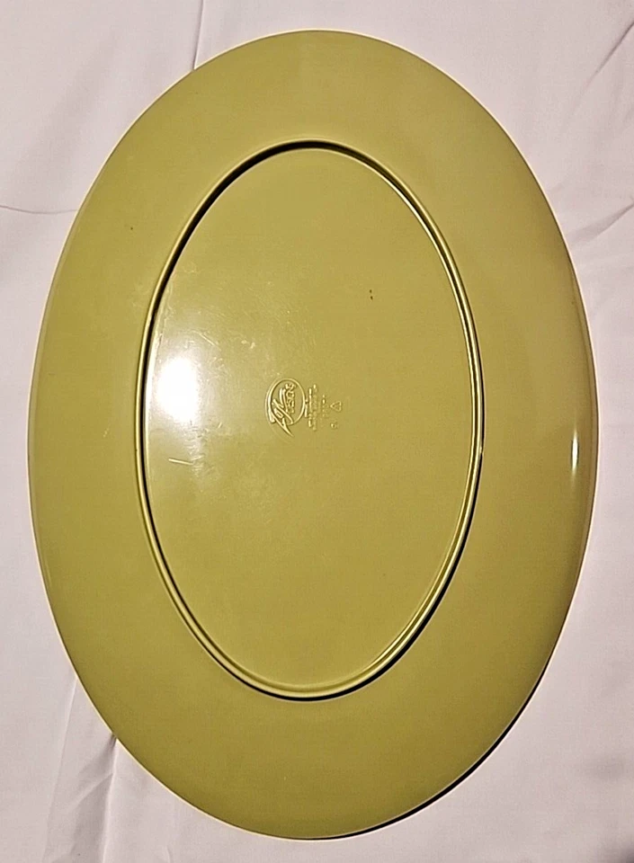 MCM Zak Design Vintage Melamine Oval Plates 4 Orange Green Blue 98070 - Image 4 of 4