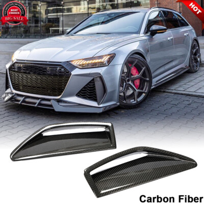 For Audi RS6 C8 Avant 19-23 DRY CARBON Front Bumper Scoop Air Vent Insert Cover
