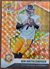 2021 PANINI MOSAIC BEN ROETHLISBERGER REACTIVE ORANGE PRIZM PARALLEL #166 NM/MT