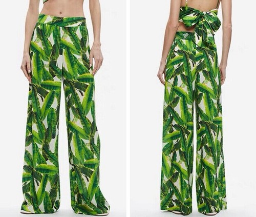 AUTH Women Alice + Olivia High Waist Floral Wide Leg Ankle Pants