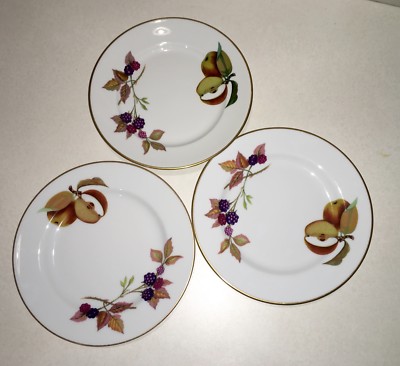 Porcelain Royal Worcester Evesham Gold Bread Plate 6 5//8/"D Made in ENGLAND