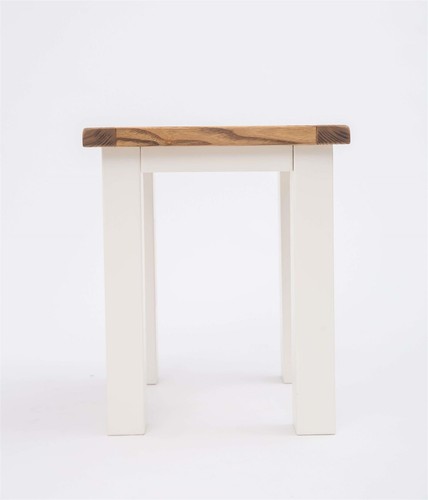 Stool Side End Lamp Table Off White Bedroom Living Room Furniture Wooden - Picture 2 of 5