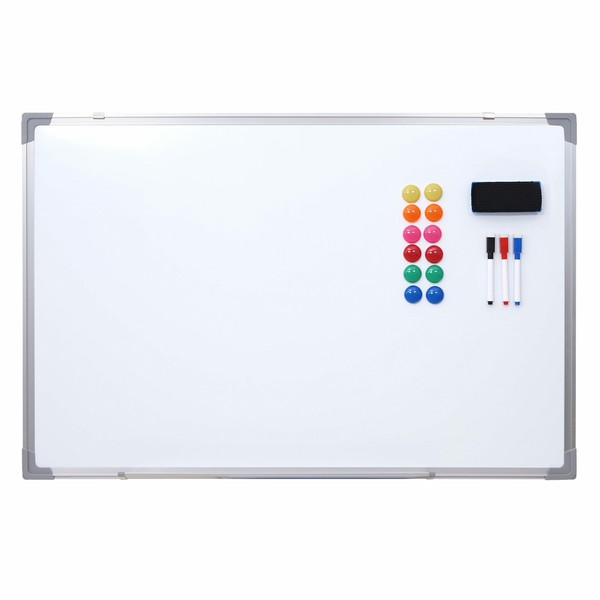 Magnettafel HWC-C84, Whiteboard Memoboard Pinnwand, Inkl. ZubehöR, 90X60Cm-image