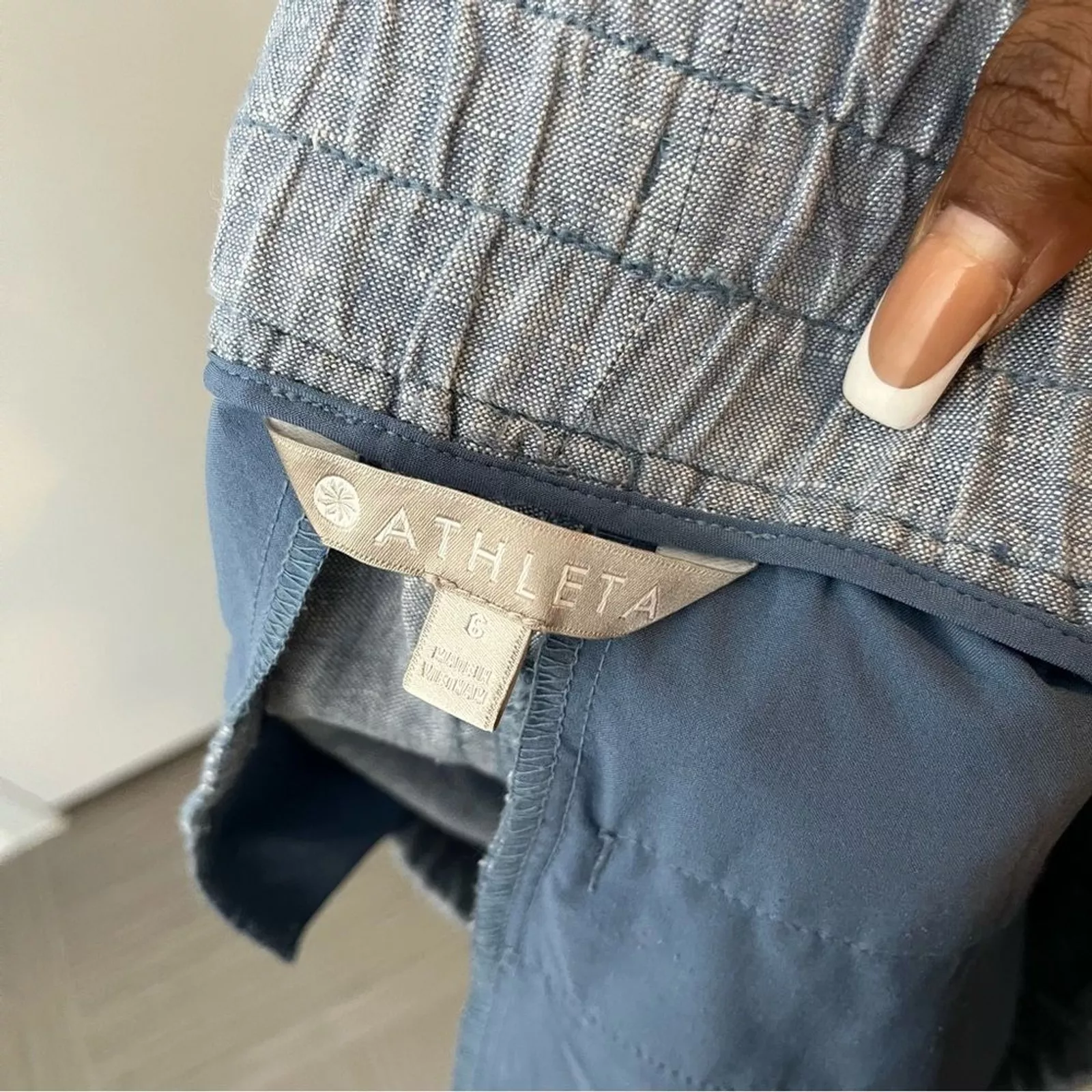 athleta cabo linen elastic waist drawstrings pockets summer shorts