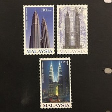 Malaysia 1999 complete set MNH ** Petronas Tower building Sc#724-726