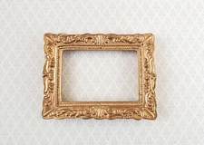 Dollhouse Miniature Picture Frame Fancy Gold 1:12 Scale 2 5/8" x 2"