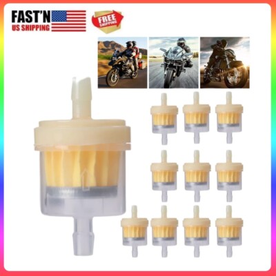 10x Universal Inline Fuel Filters with Magnet for Motorcycle Karts Accessories
