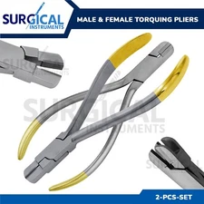 Male & Female Torquing Pliers Orthodontic Instruments Ideal for Dentist German G