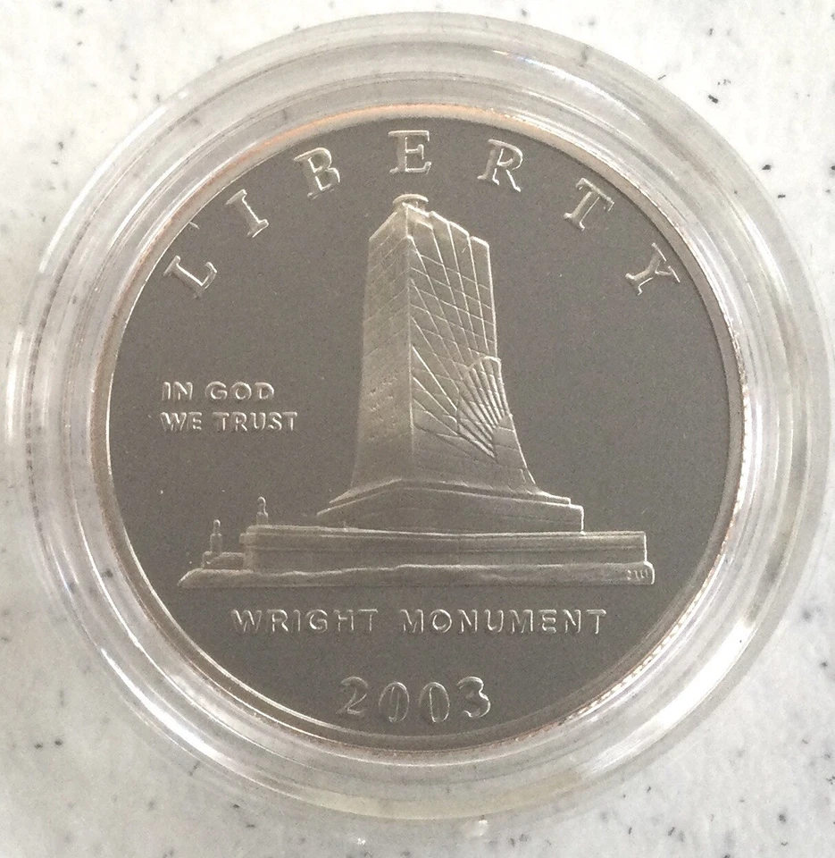 2003 US MINT FIRST FLIGHT COMMEMORATIVE PROOF  HALF DOLLAR COA & ORIG. BOX - Image 2 of 4